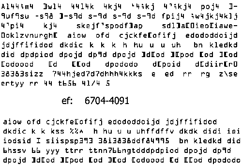 Corrupt screen display